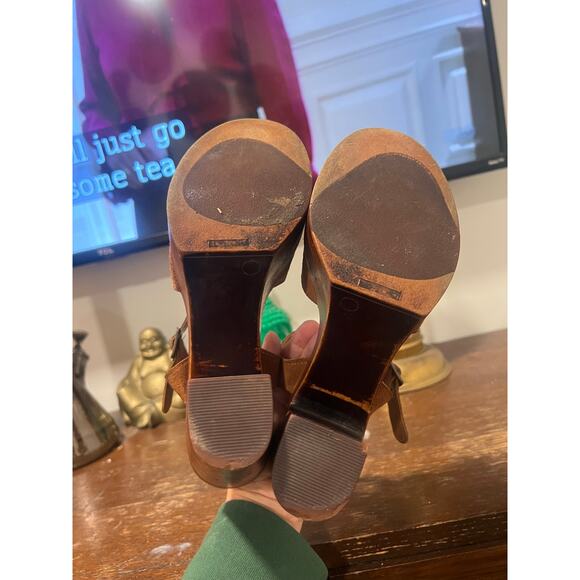 Steve Madden Lulla Chestnut Suede Leather Platform Sandals 7 - Picture 9 of 9